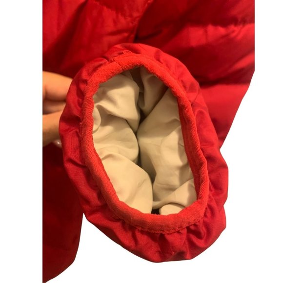 HUNTER Red Puffer Coat w/ Real Fox Fur Trim (Detachable) | Size S | Pre-Owned - Picture 6 of 14